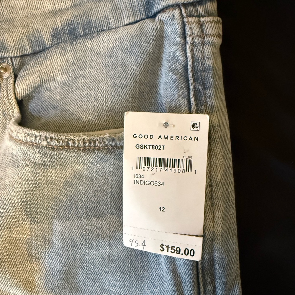 NWT Good American High Rise Sky Blue Denim Jeans - Picture 3 of 5